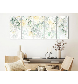 92,90 € Canvas Print - Waterfall of Roses (5 Parts) Narrow - Second Variant