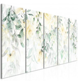 Canvas Print - Waterfall of Roses (5 Parts) Narrow - Second Variant