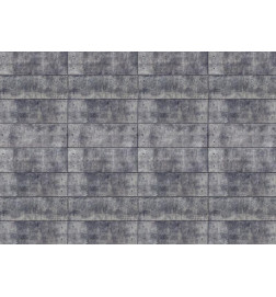 Fototapeet - Grey fortress - background with regular rectangles with concrete texture