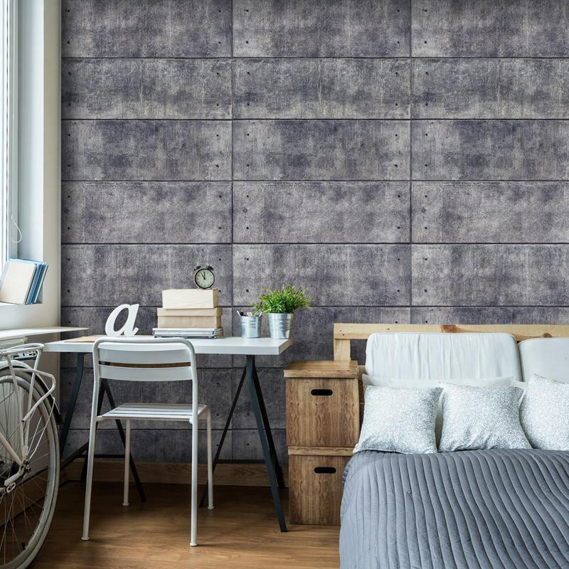 34,00 € Wall Mural - Grey fortress - background with regular rectangles with concrete texture