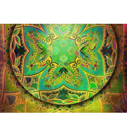Fotobehang - Mandala: Emerald Fantasy