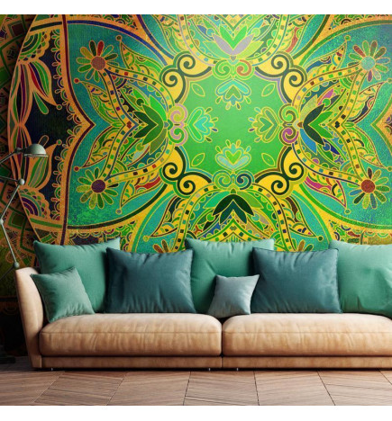 Mural de parede - Mandala: Emerald Fantasy