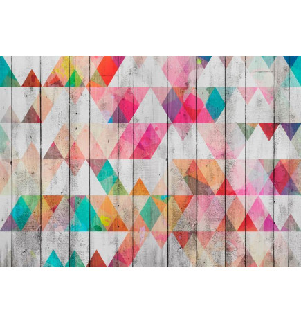 Mural de parede - Rainbow Triangles
