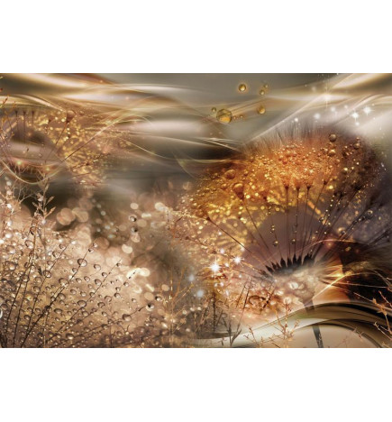 Fotobehang - Dandelions World (Gold)