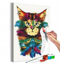 DIY canvas painting - Colourful Mane