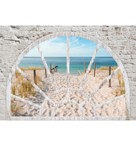 Fotobehang - Window View - Beach
