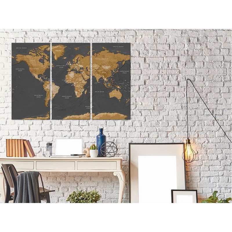 61,90 € Canvas Print - World Map: Modern Aesthetics