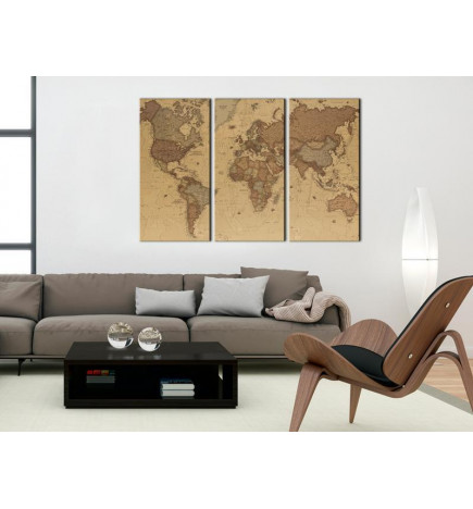 Schilderij - Stylish World Map