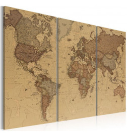 Schilderij - Stylish World Map