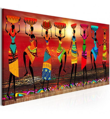Schilderij - African Women Dancing