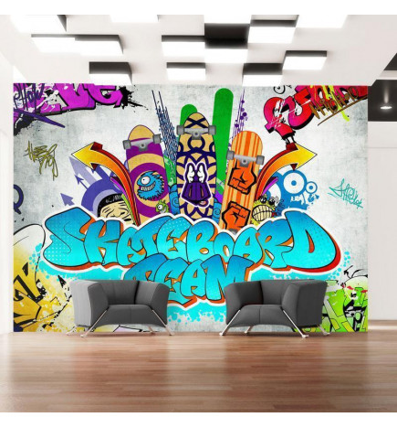 Mural de parede - Skateboard team