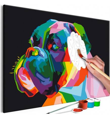 52,00 € DIY canvas painting - Colourful Boxer