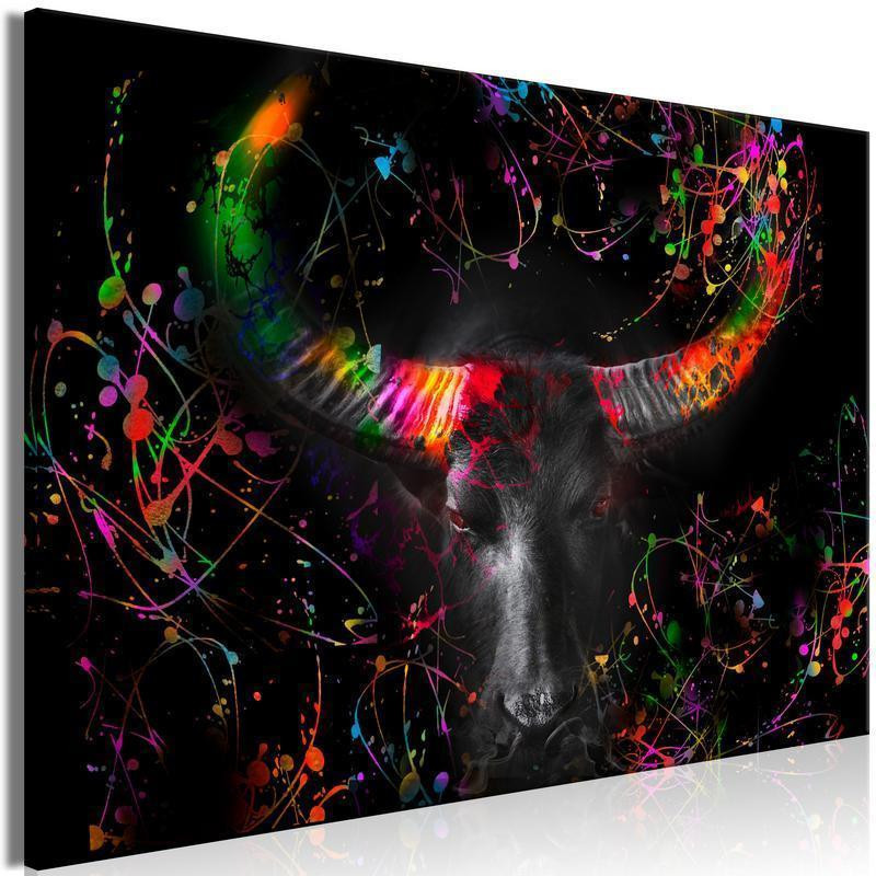 31,90 € Canvas Print - Enraged Bull (1 Part) Vertical - Second Variant
