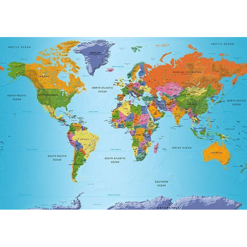 34,00 € Foto tapete - World Map: Colourful Geography