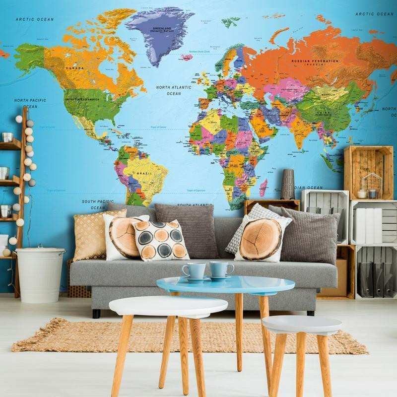 34,00 €Carta da parati - World Map: Colourful Geography