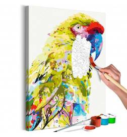 Cuadro para colorear - Tropical Parrot