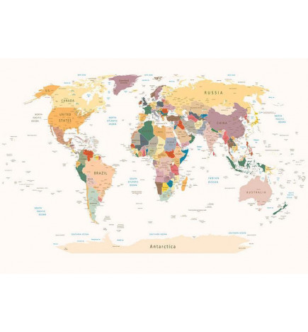 Stenska poslikava - zemljevid sveta