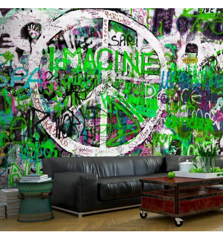 Mural de parede - Green Graffiti