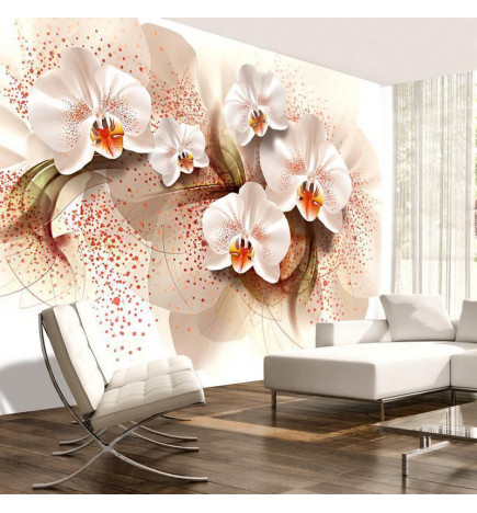 Wall Mural - Pale yellow orchids