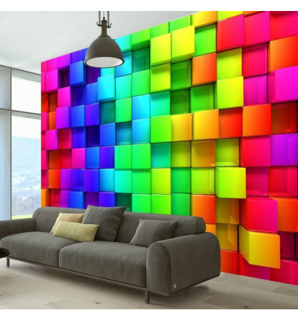 Mural de parede - Colourful Cubes