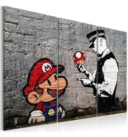 Leinwandbild - Super Mario Mushroom Cop by Banksy