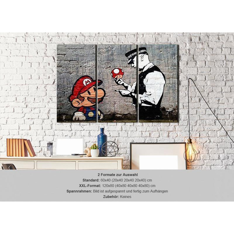 61,90 € Glezna - Super Mario Mushroom Cop by Banksy