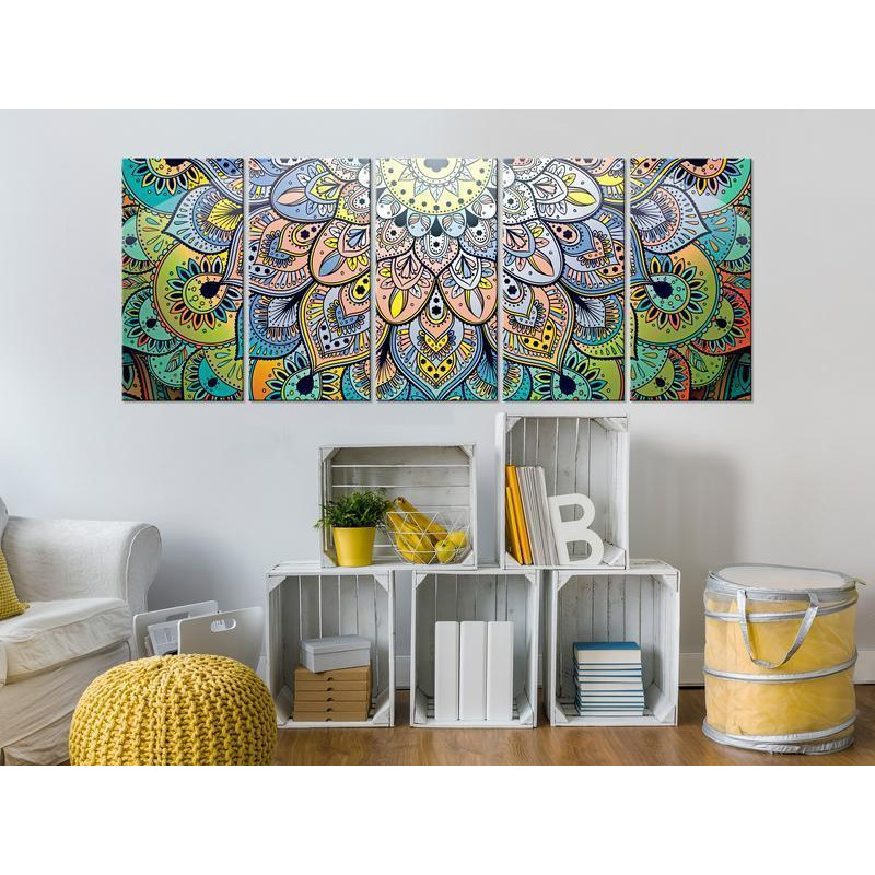 92,90 € Canvas Print - Mandala: Peacocks Tail