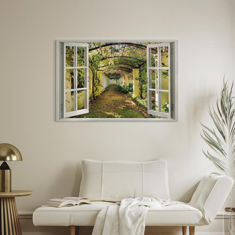 31,90 € Glezna - Window: View on Pergola