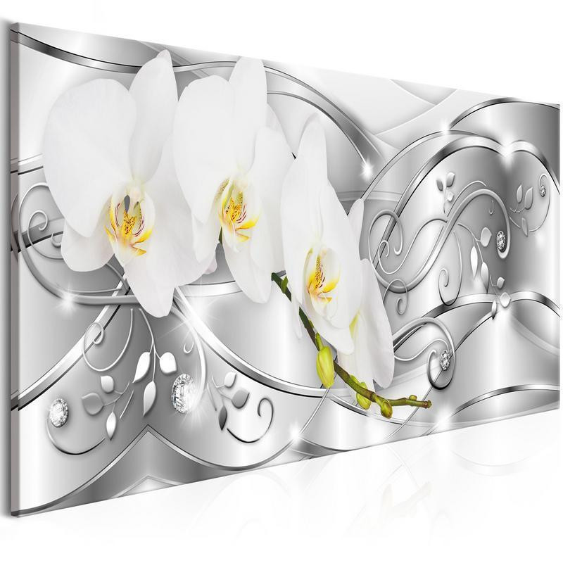 82,90 € Schilderij - Flowering (1 Part) Narrow Silver