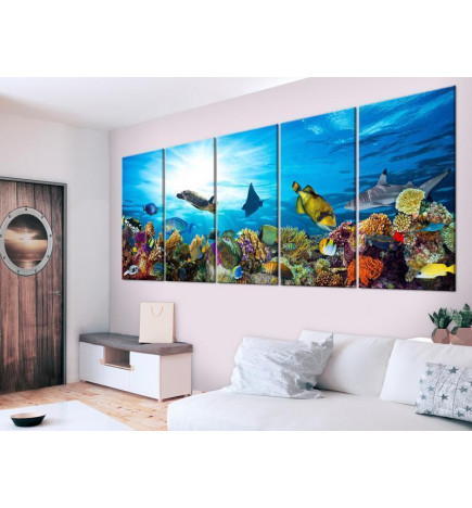 92,90 € Schilderij - Coral Reef (5 Parts) Narrow
