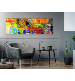 Canvas Print - Colourful Abstraction (1 Part) Narrow