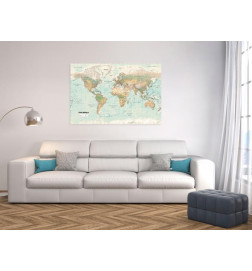 0,00 € Canvas Print - World Map: Beautiful World