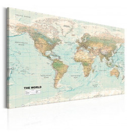 Leinwandbild - World Map: Beautiful World
