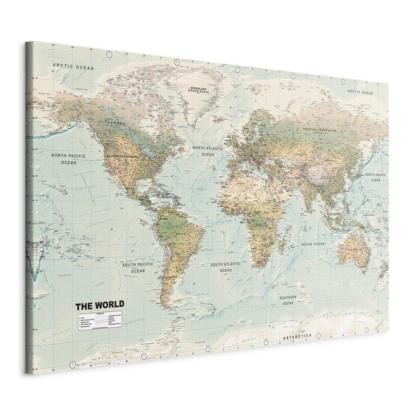 31,90 € Canvas Print - World Map: Beautiful World