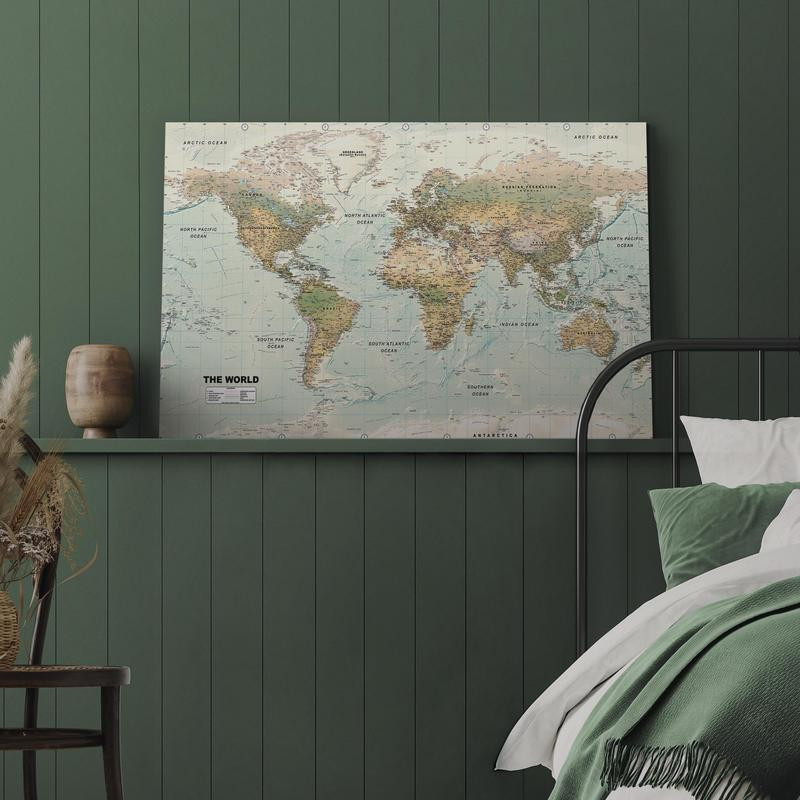 31,90 € Canvas Print - World Map: Beautiful World