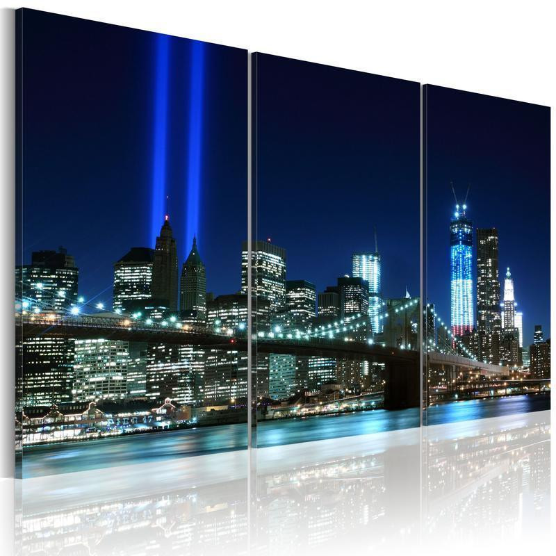 61,90 € Leinwandbild - Blue lights in New York