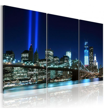 Canvas Print - Blue lights in New York