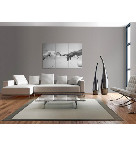 Canvas Print - Touch in black-and-white