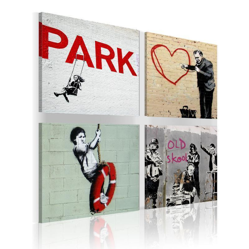 56,90 € Leinwandbild - Banksy - urban inspiration