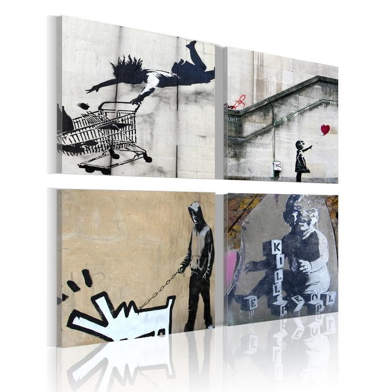 56,90 € Tablou - Banksy - four orginal ideas