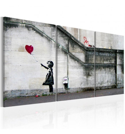 Schilderij - There is always hope (Banksy) - triptych