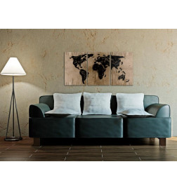61,90 € Canvas Print - Inky map of the World