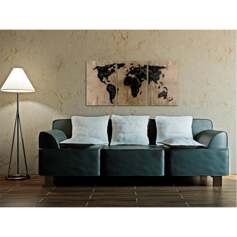 61,90 € Leinwandbild - Inky map of the World