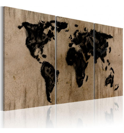 Quadro - Inky map of the World