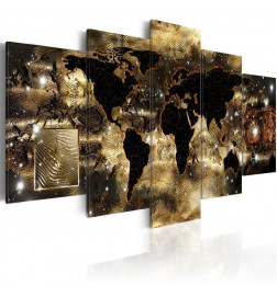 Schilderij - Continents of bronze
