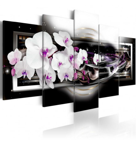 70,90 € Canvas Print - Orchids on a black background