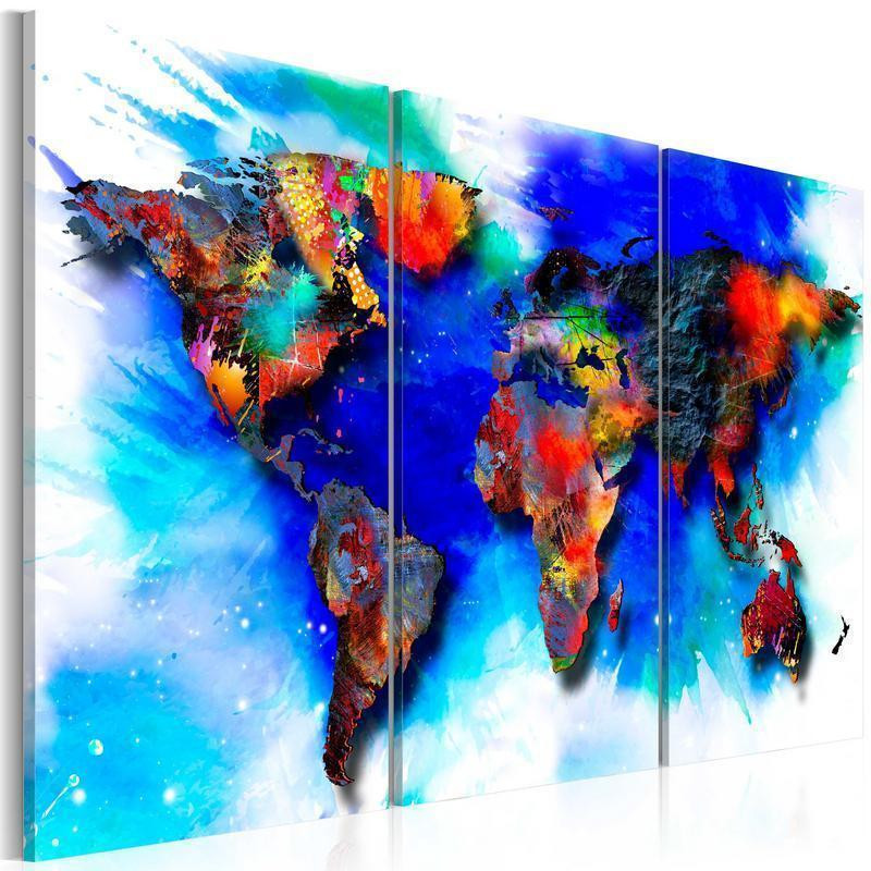 61,90 € Canvas Print - Rainbow map
