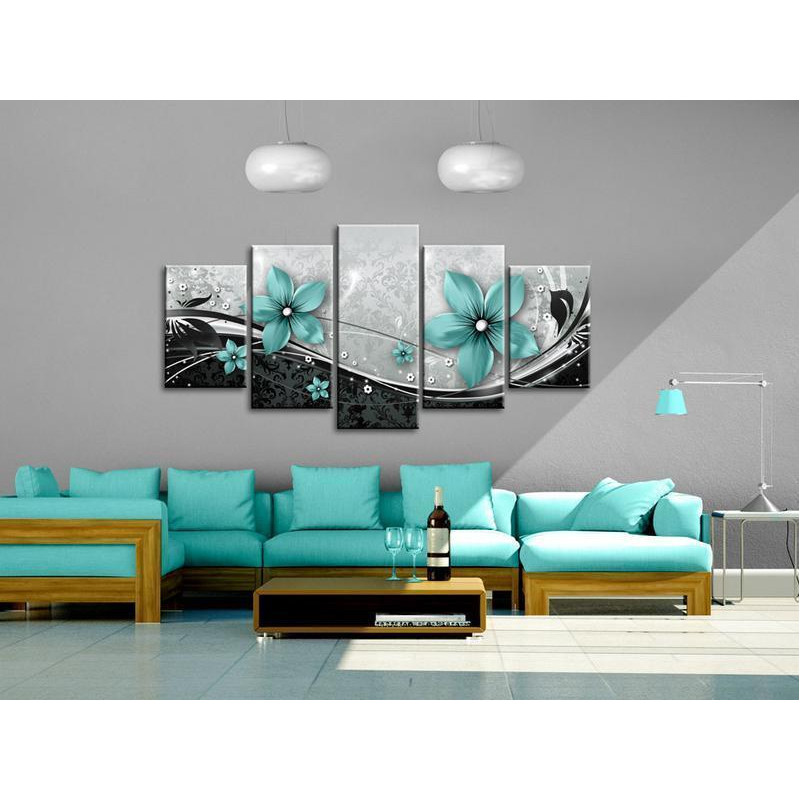 70,90 € Canvas Print - Turquoise flower of night