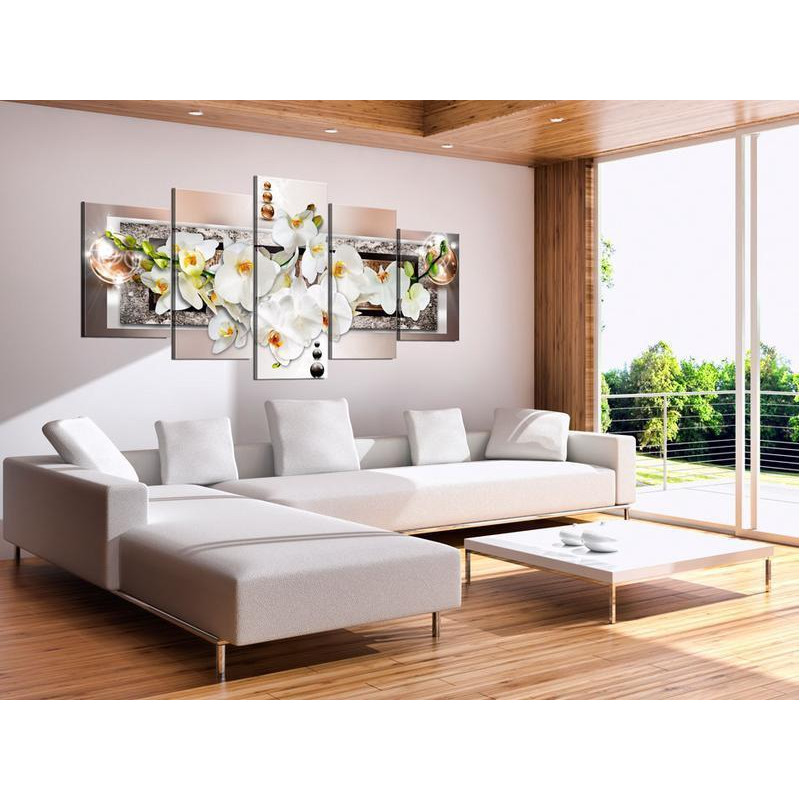 70,90 € Glezna - White abstract orchid