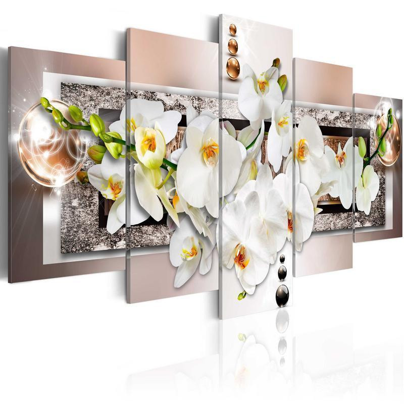 70,90 € Cuadro - White abstract orchid